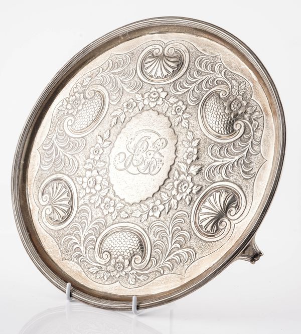 A GEORGE III SILVER SALVER