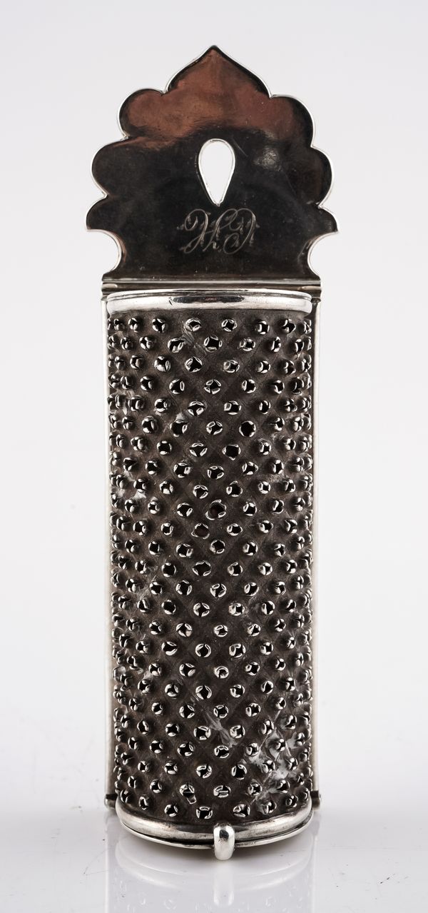 A SILVER 'KITCHEN' NUTMEG GRATER