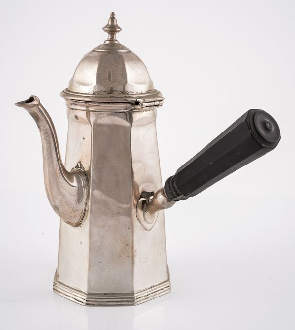 A SILVER COFFEE POT