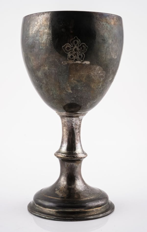 A GEORGE III SILVER GOBLET