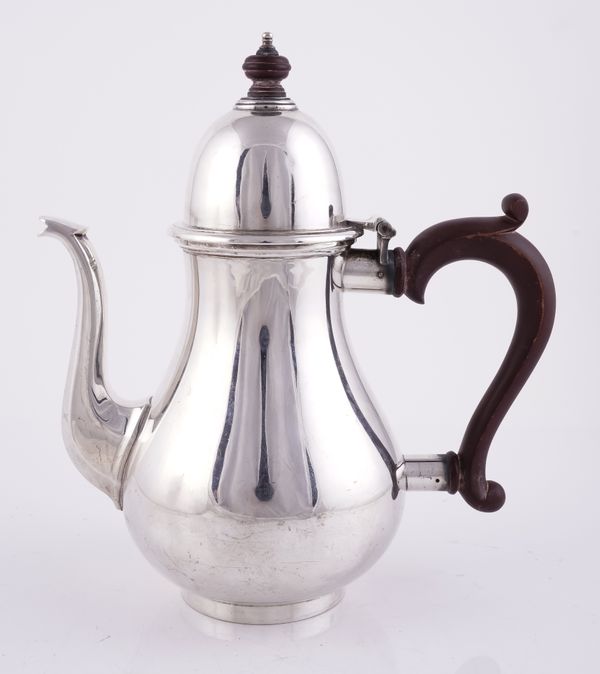 A SILVER COFFEE POT