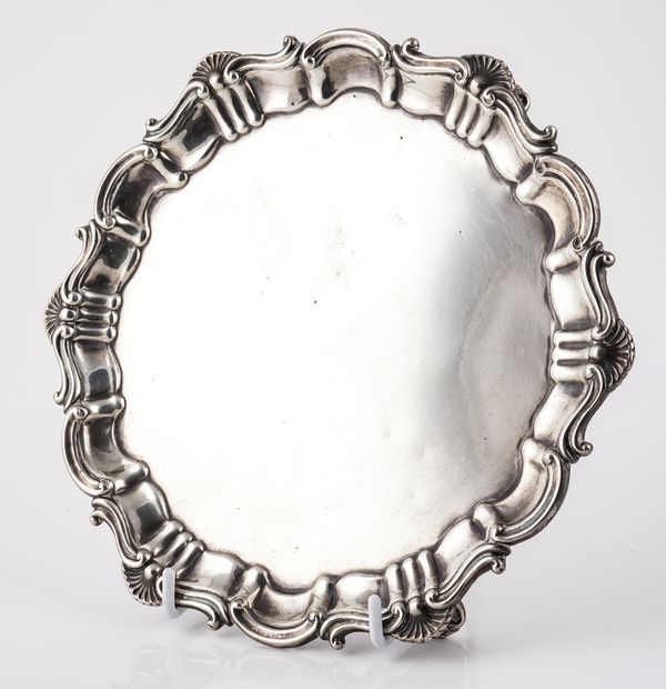 A VICTORIAN SILVER SALVER