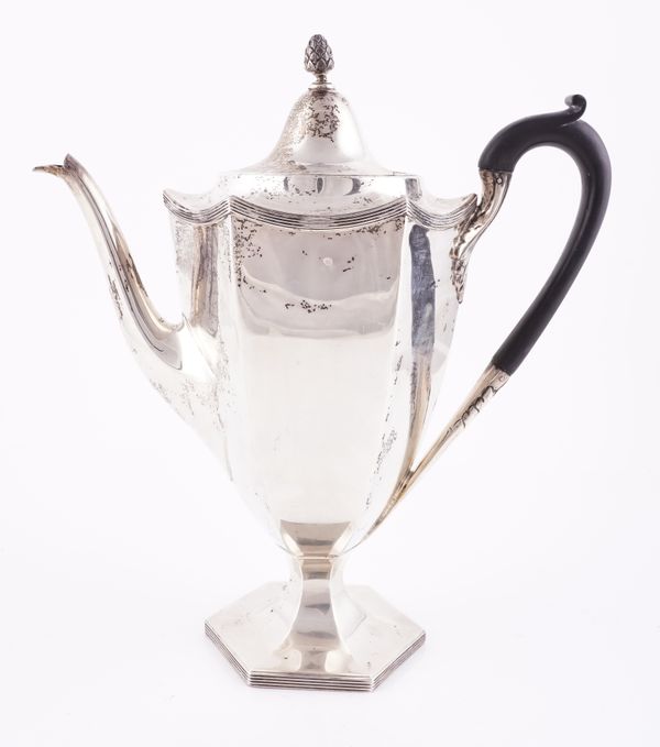 A SILVER COFFEE POT