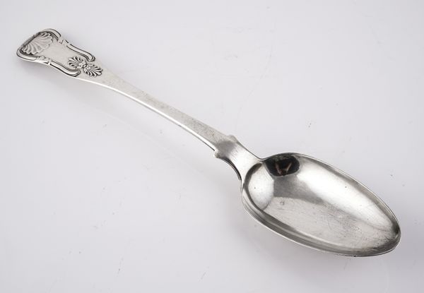 A SCOTTISH SILVER BASTING SPOON