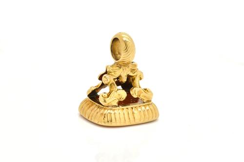 A CORNELIAN FOB SEAL REPRESENTING 'TIME FLIES'