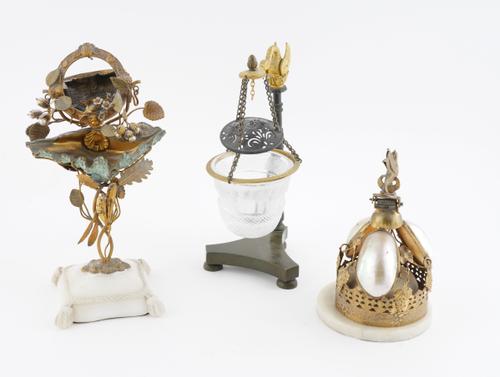 AN EMPIRE PARCEL-GILT AND BRONZE BRÛLE-PARFUM (3)
