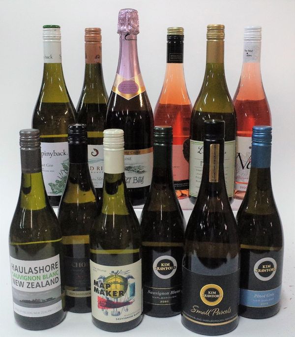 12 BOTTLES NEW ZEALAND WHITE AND ROSE WINE