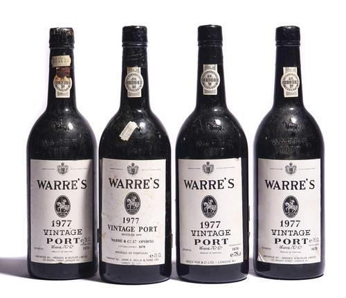 FOUR 75CL BOTTLES OF 1977 VINTAGE WARRE'S PORT
