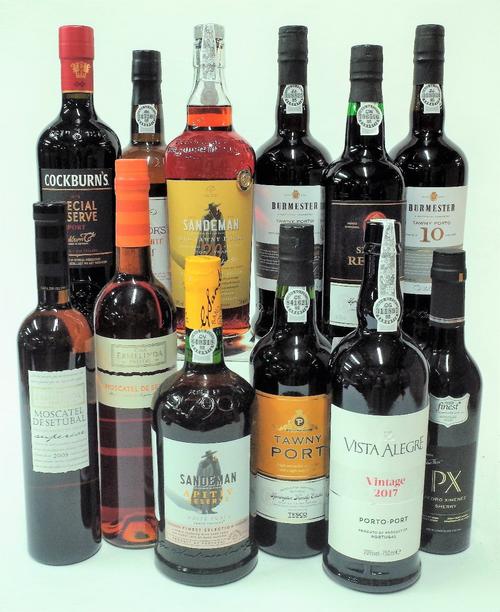 12 BOTTLES PORT AND FORTIFIED WINE