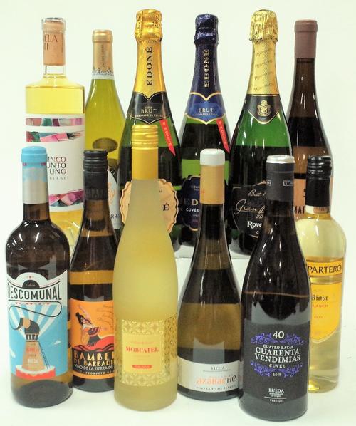 12 BOTTLES SPANISH WHITE AND SPARKLING WINE