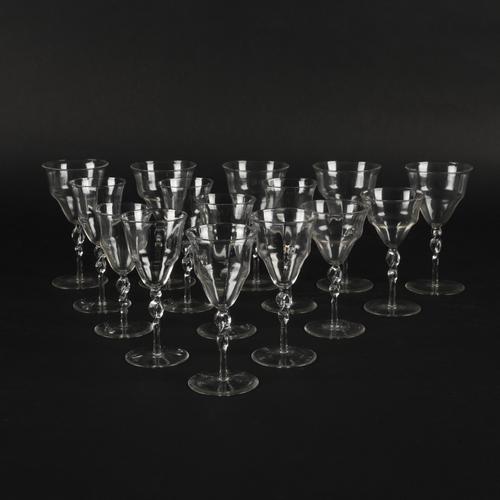 A GROUP OF FIFTEEN JAMES POWELL & SONS WHITEFRIARS DRINKING GLASSES (15)