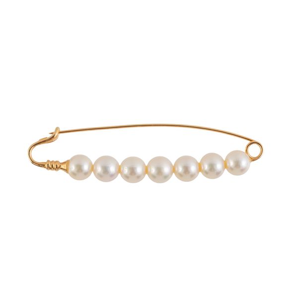 A PEARL PIN BROOCH