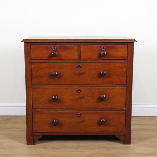 A VICTORIAN MAHOGANY CHEST OF DRAWERS