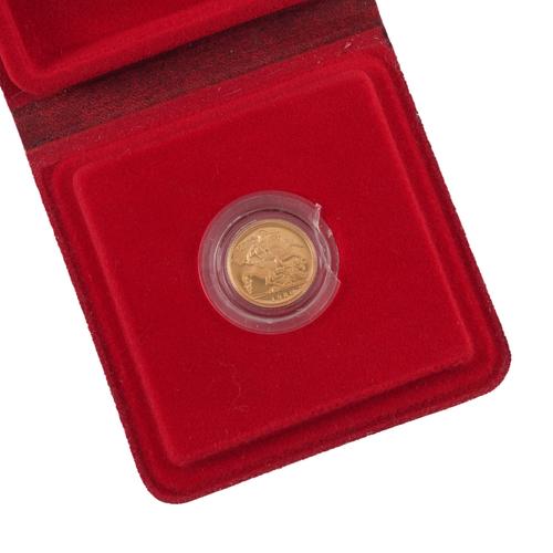 AN ELIZABETH II PROOF HALF SOVEREIGN 1980