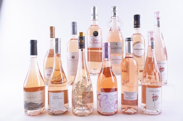 TWELVE BOTTLES FRENCH, GREEK, ARGENTINIAN AND ENGLISH ROSÉ WINE