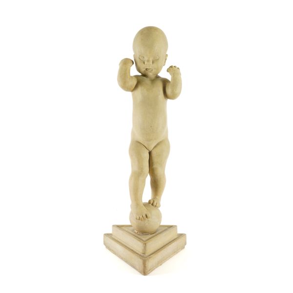 KAI NIELSON (1882-1924): A DANISH STONEWARE FIGURE OF A CHILD