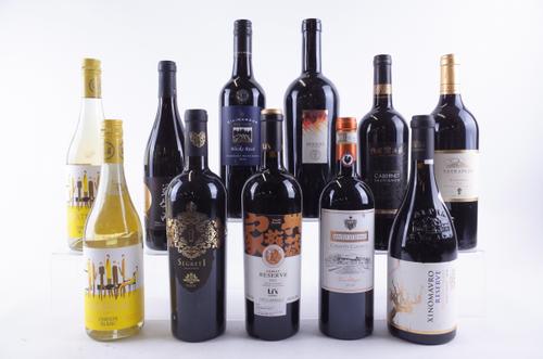 NINE BOTTLES VARIOUS RED AND TWO WHITE WINE