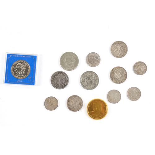 SEVEN BELGIAN COINS AND SIX FURTHER ITEMS (13)