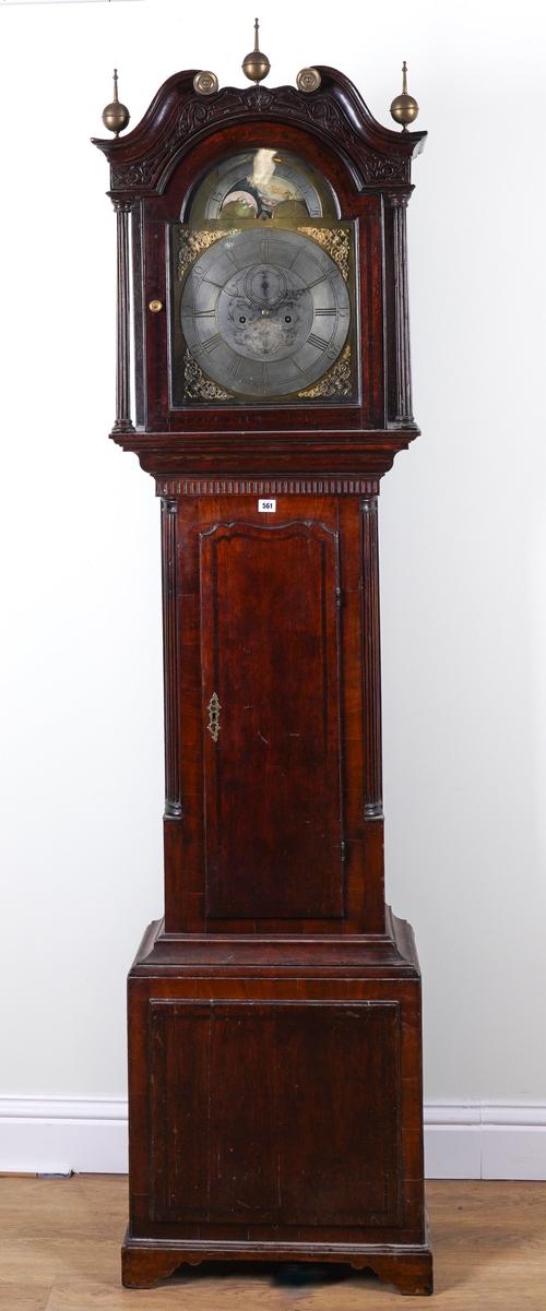 A MAHOGANY LONGCASE CLOCK