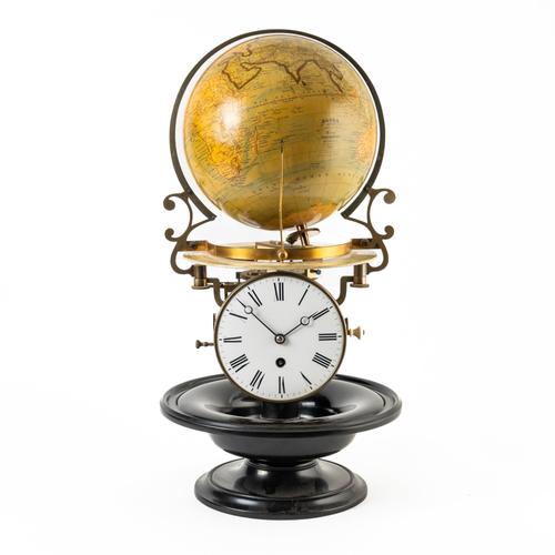 A RARE AND UNUSUAL ‘PENDULE COSMOGRAPHIQUE MOURET’ WORLD TIMEPIECE WITH EQUATION OF TIME