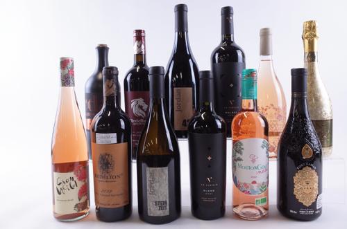 SIX BOTTLES RED, THREE ROSÉ AND THREE WHITE WINE AND SPARKLING WINE