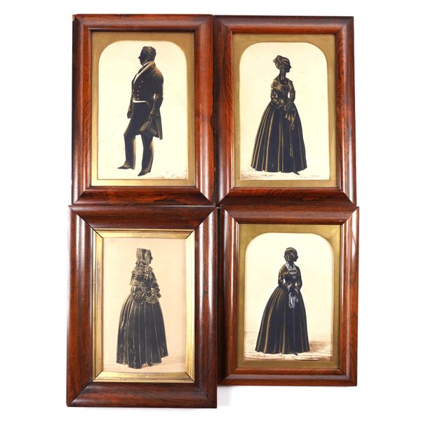 HENRY ALBERT FRITH (FL. 1837-54): THREE FRAMED SILHOUTTES AND ANOTHER SIMILAR (4)