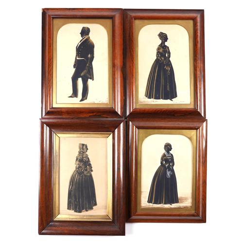 HENRY ALBERT FRITH (FL. 1837-54): THREE FRAMED SILHOUTTES AND ANOTHER SIMILAR (4)