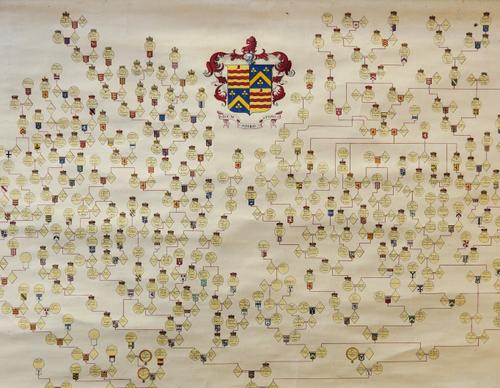 FAMILY TREE WITH ARMORIALS FOR THE BOTHWELL DRUMMOND FAMILY