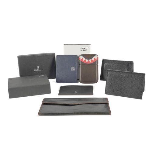 MONT BLANC AND OTHERS: SEVEN LEATHER WALLETS AND A CARD CASE (9)