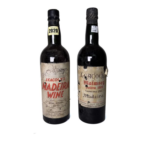 TWO BOTTLES LEACOCKS MADEIRA WINE (2)