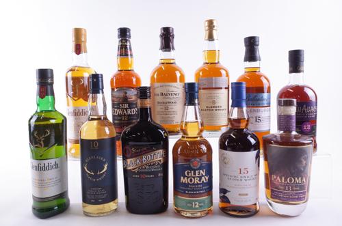 TWELVE BOTTLES SCOTCH WHISKY