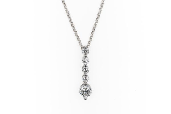 A DIAMOND DROP PENDANT NECKLACE (3)