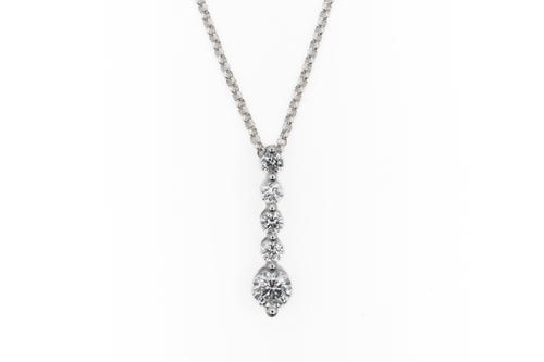 A DIAMOND DROP PENDANT NECKLACE (3)