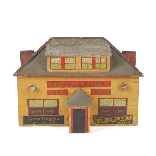 A FOLK ART PAINTED MODEL OF 'THE CAULIFLOWER FREE HOUSE'