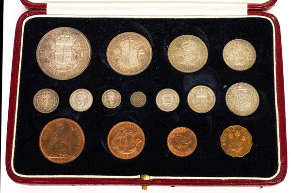 A GEORGE VI FIFTEEN COIN SPECIMEN PROOF SET