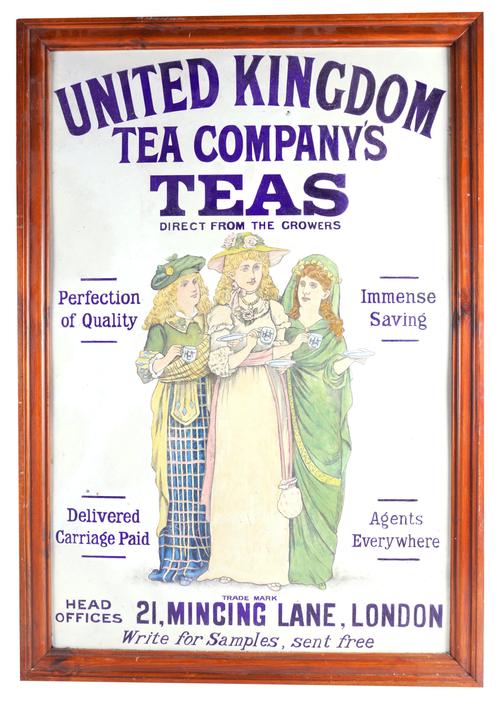 UNITED KINGDOM TEA COMPANY'S TEAS, AN ENAMEL SIGN