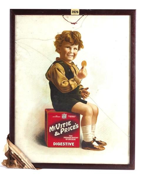 MCVITIE'S A GROUP OF FOUR FRAMED EARLY 20TH CENTURY ADVERTISING POSTERS (4)