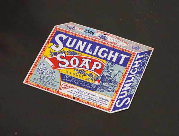 SUNLIGHT SOAP, A MODERN ENAMEL WALL SIGN