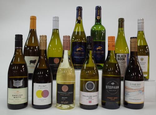 12 BOTTLES ENGLISH WHITE WINE