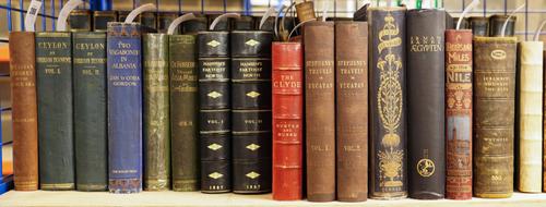 TRAVEL - Laurence OLIPHANT (1829-88). The Russian Shores of the Black Sea, London, 1853, 8vo, lithographed frontispiece, 2 engraved maps, original pictorial cloth gilt. FIRST EDITION. With various other travel and topographical works in 18 vols. (19)