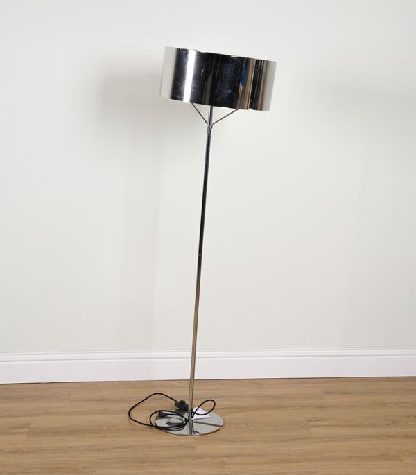 A CHROME STANDARD LAMP