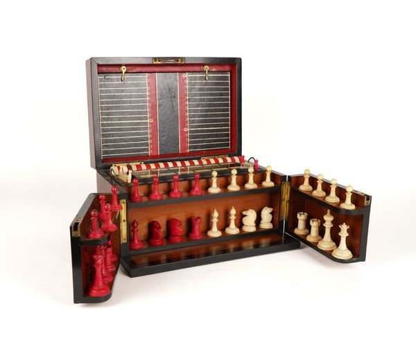 A VICTORIAN WALNUT ‘ROYAL CABINET OF GAMES’ COMPENDIUM