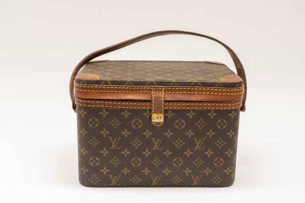 LOUIS VUITTON - A MONOGRAM TRAVEL MAKE-UP CASE AND A JEWELLERY BAG (2)