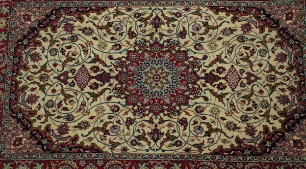 A PART SILK ESFAHAN RUG