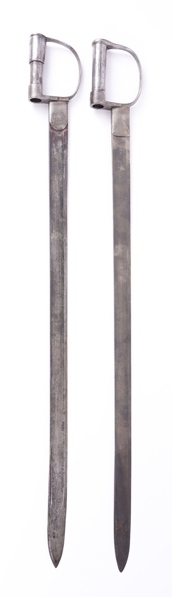 TWO GERMAN STEEL SWORD BAYONETS (2)