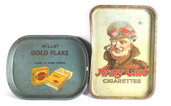 ARMY CLUB CIGARETTES, A TIN TRAY (2)