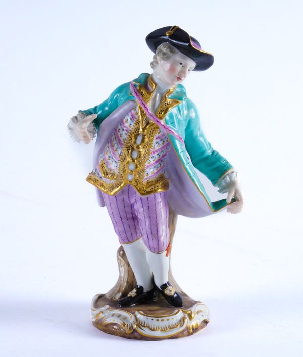 A MEISSEN FIGURE OF A GALLANT