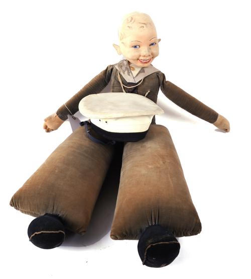 AN EARLY 20TH CENTURY SOUTHERN CROSS SAILOR CLOTH DOLL