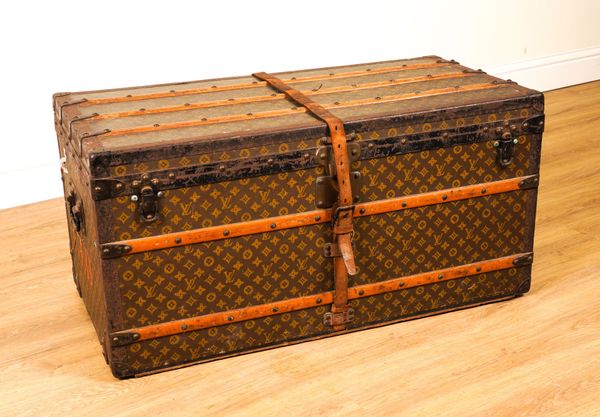 LOUIS VUITTON: A MONOGRAM CANVAS STEAMER TRUNK