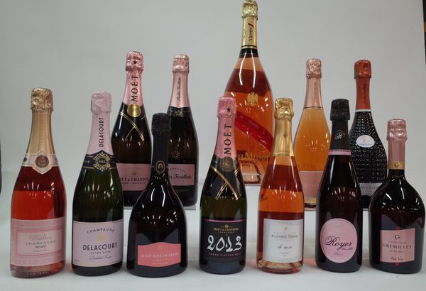 12 BOTTLES ROSÉ CHAMPAGNE